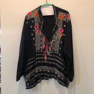 Johnny was embroidered top